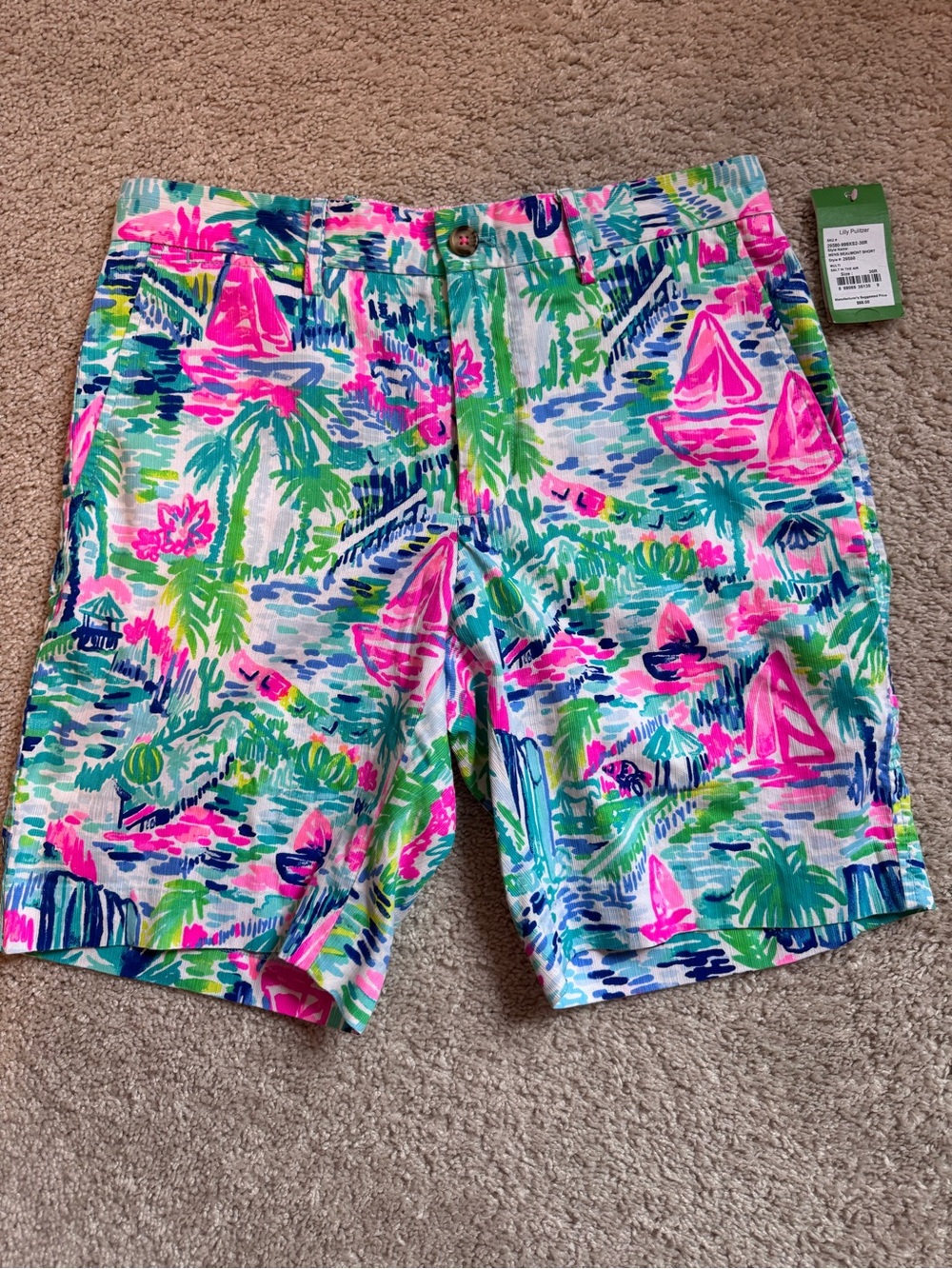 Lilly Pulitzer Men’s Beaumont Shorts | Size 30 | Salt in The Air Style NWT